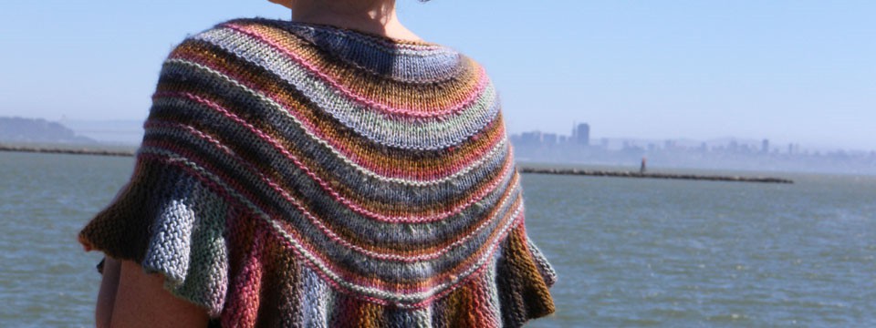 Ruffled Shawl in Mochi Plus