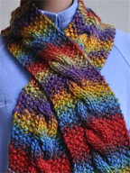 Chunky Mochi Cabled Scarf