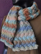 Woven Cabled Scarf in Chunky Mochi