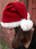 Santa Hat in Cotton Chenille