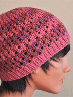 Stripes & Lace Hat in Cotton Twirl