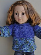 18" Doll Sweater in Cuddles