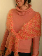 Knit Shawl in Fizz & Kid Merino