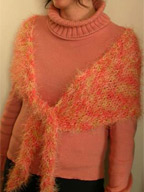 Knit Shawl in Kid Merino & Fizz