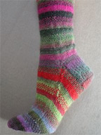 2-Color Striped Sock in Mini Mochi