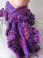 Ruffled Scarf in Mini Mochi