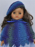 18" Doll Poncho & Beret