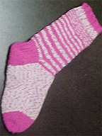 Peppermint Stripes Socks in Panda Cotton