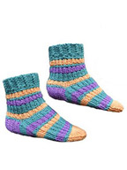 Stripey Socks in Panda Cotton