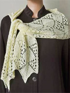 Chevron Lace Scarf in Panda Silk