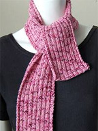 Ribbed Scarf in Panda Silk