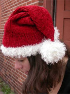 Santa Hat in Chenille & Splash