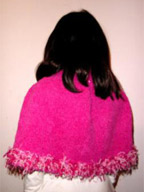 Child's Capelet in Chenille & Squiggle