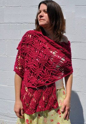 Cotton Twirl Spider Lattice Stole