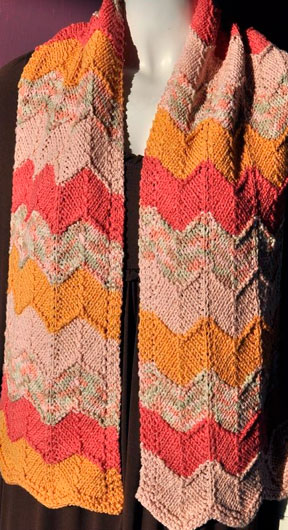 Cotton Twirl Chevron Scarf