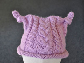 Cuddles DK Square Baby Hat