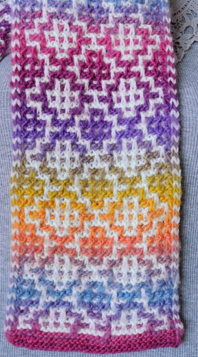 Mosaic Scarf in Mochi Plus (detail)